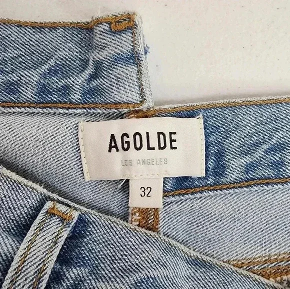 Agolde Criss Cross Straight Jean in Dimension size 32 NWT light wash